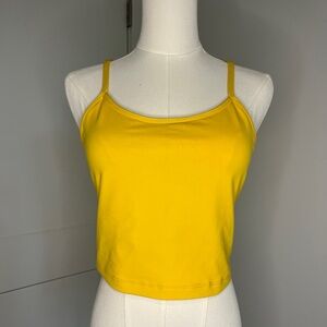 Senita Athletics Yellow Women's Cropped Tank Top